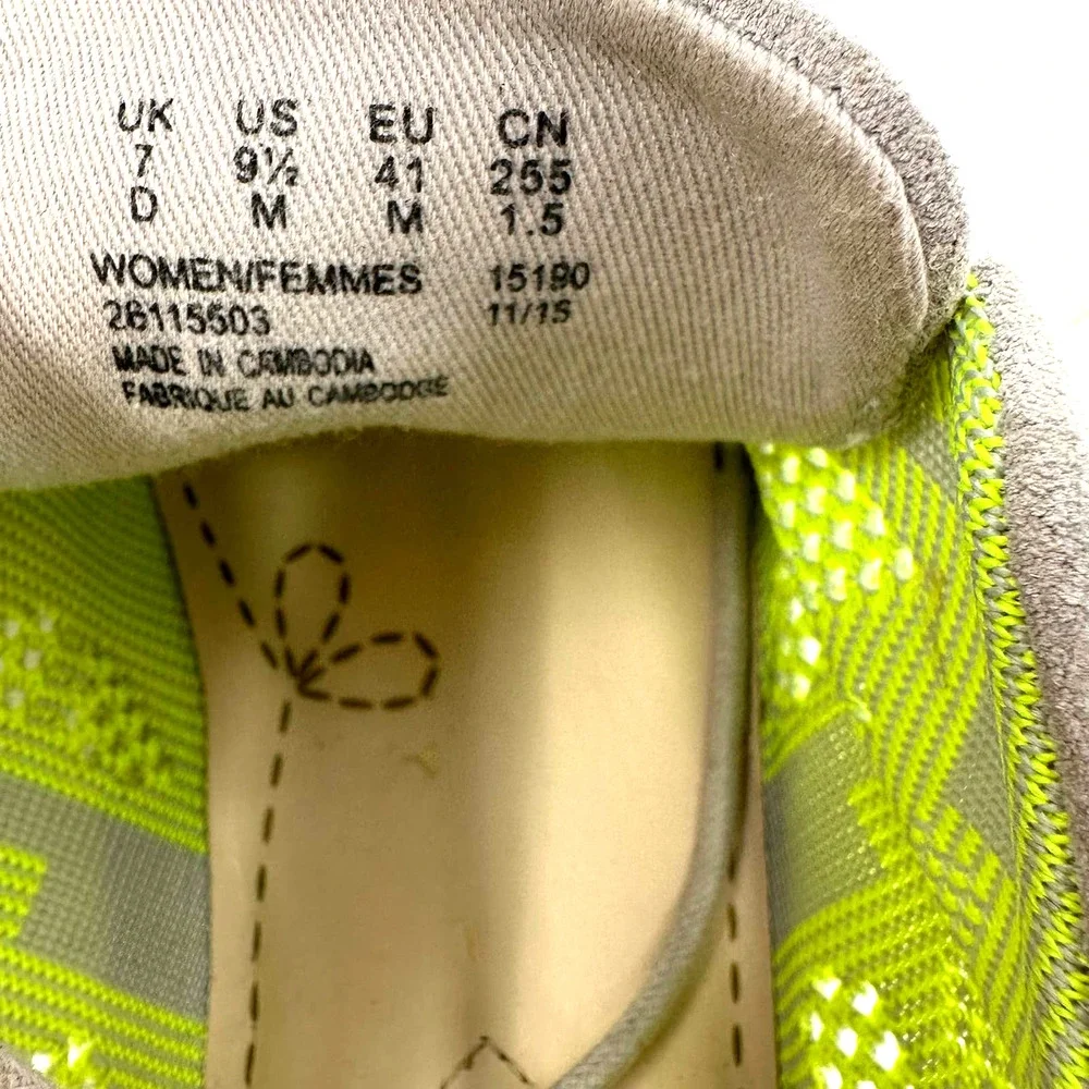 Clarks somerset size 9.5 m womens lace‎ up yellow taupe 15190 26115503